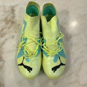 PUMA 107171 03 Future Pro FG/AG Yellow Soccer Cleats, Men’s Sz 13